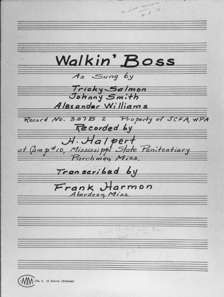 "Walkin' Boss" page 1