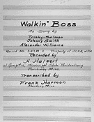 Sheet Music for "Walkin Boss"