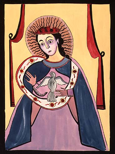 Annunciation to the Virgin, rendering by E. Boyd