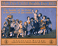 Poster: "May Day -- Child Health Day, 1939" by F. Luis Mora