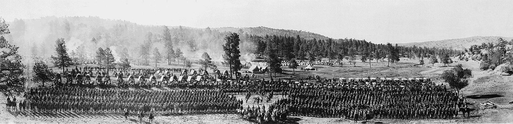 "Gila Forest Camp, N. Mex. 109th Engineers, 34th Division. June 1918. Col. F. B. Downing C.O."