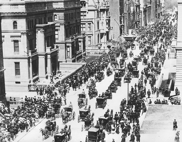 "Fifth Avenue in New York City on Easter Sunday in 1900"