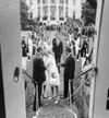 Richard Nixon departs form the White House before Gerald Ford was sworn in as President