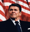 President reagan speaking at a rally for Senator Durenberger