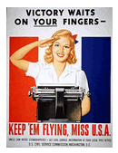 Victory Waits on Your Fingers...Keep 'Em Flying, Miss U.S.A.
