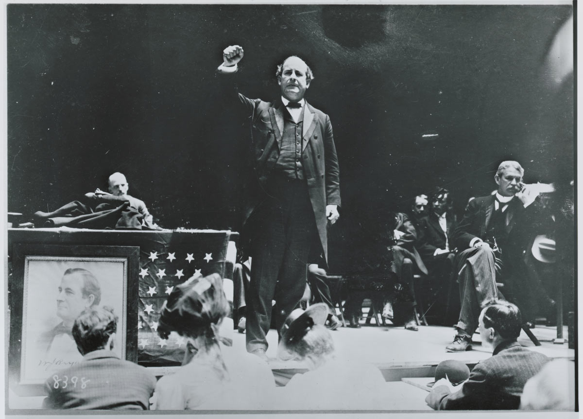 William Jennings Bryan on the campaign trail