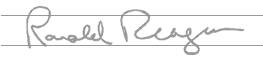 Ronald Reagan Signature