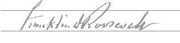Franklin D Roosevelt Signature