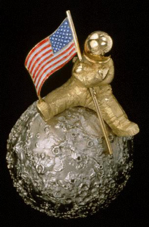 Man on the Moon brooch