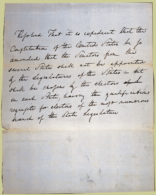 Direct Election of Senators