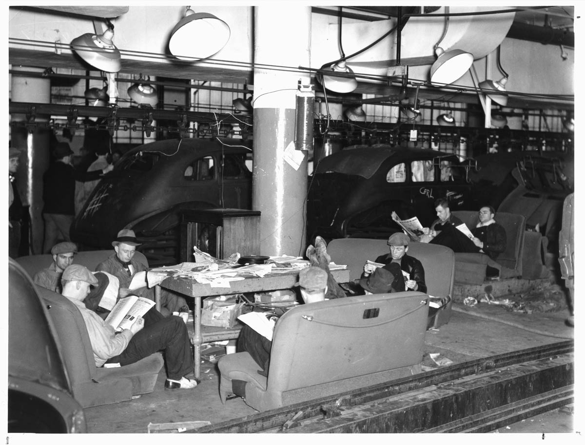 United Auto Workers sit down strike – Source: NARA’s The Way We Work Exhibit