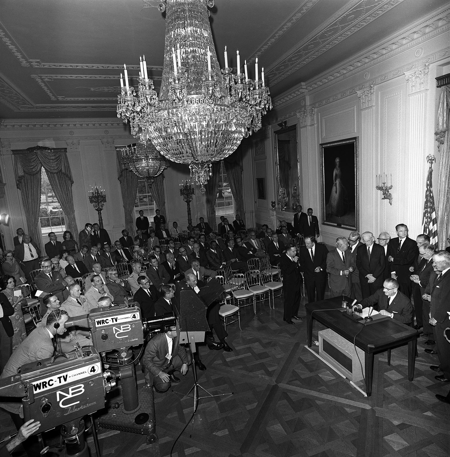 President Johnson signs the Gulf of Tonkin Resolution