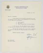 Letter from House Minority Leader Gerald R. Ford to President Nixon with recommendations for nomination to the Vice Presidency.