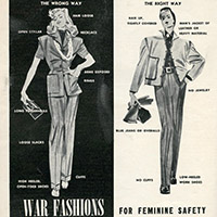 War Fashions for Feminine Safety