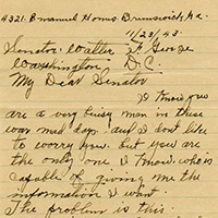 Letter to Senator Walter F. George