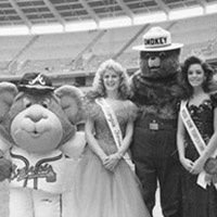 Smokey Bear with Miss Georgia Forestry and Miss Gum Turpentine

