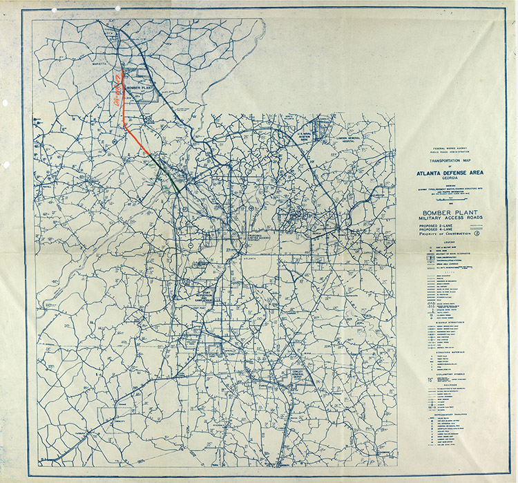 Transportation Map of Atlanta Defense Area