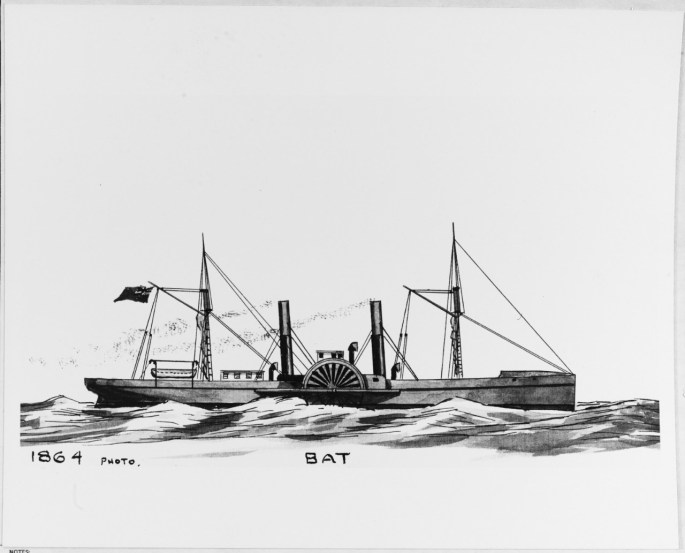 Drawing of the ship Bat, 1864