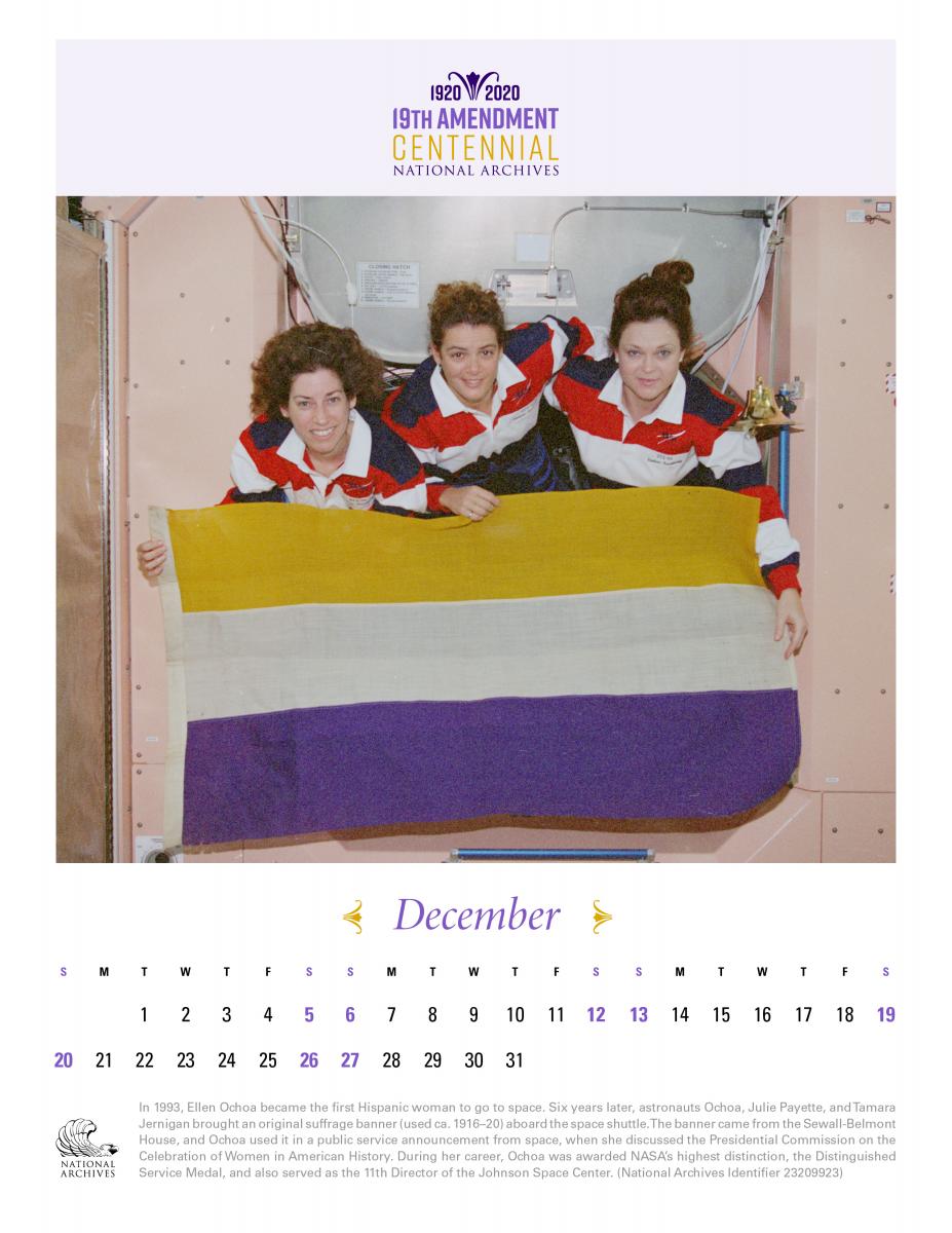 Centennial Calendar for December 2020