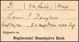 Detail of L. Douglass's Regimental Descriptive Book