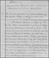 Amelia Bloomer's Petition Regarding Suffrage in the West