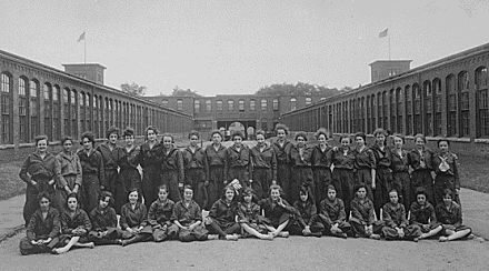 Workers from the Hope Webbing Company Wearing Bloomers, circa 1918