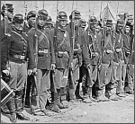 Detail of Soldiers from 6th Maine Infantry on Parade after Fredricksburg by Mathew Brady