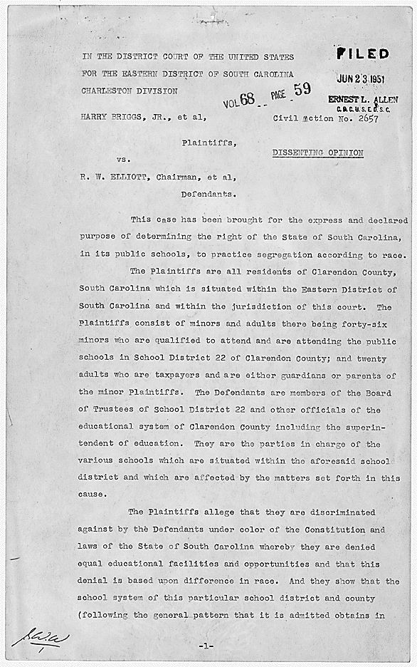 Documents Related To Brown V Board Of Education National Archives
