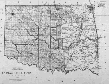 Map of Indian Territory (Oklahoma), 1885