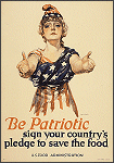 World War I Food Administration Poster - 'Be Patriotic...'