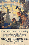 World War I Food Administration Poster  - 'Food Will Win The War'