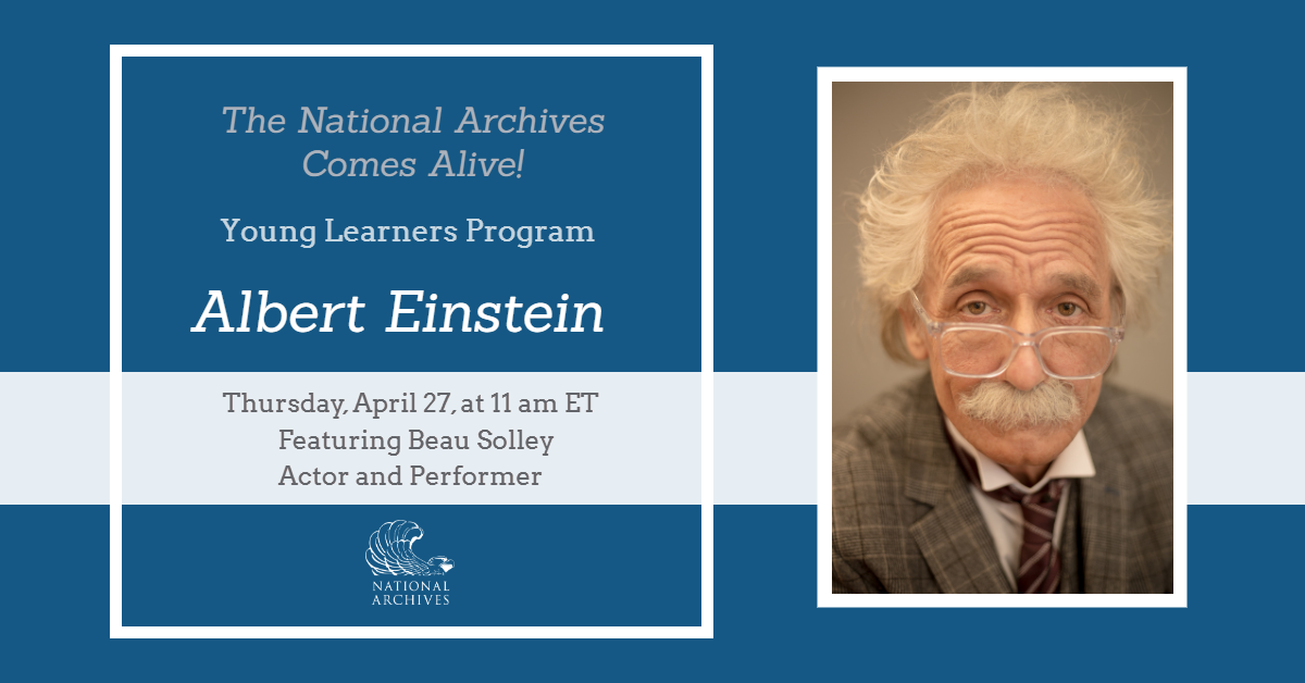 Announcement for Young Learners Program about Albert Einstein