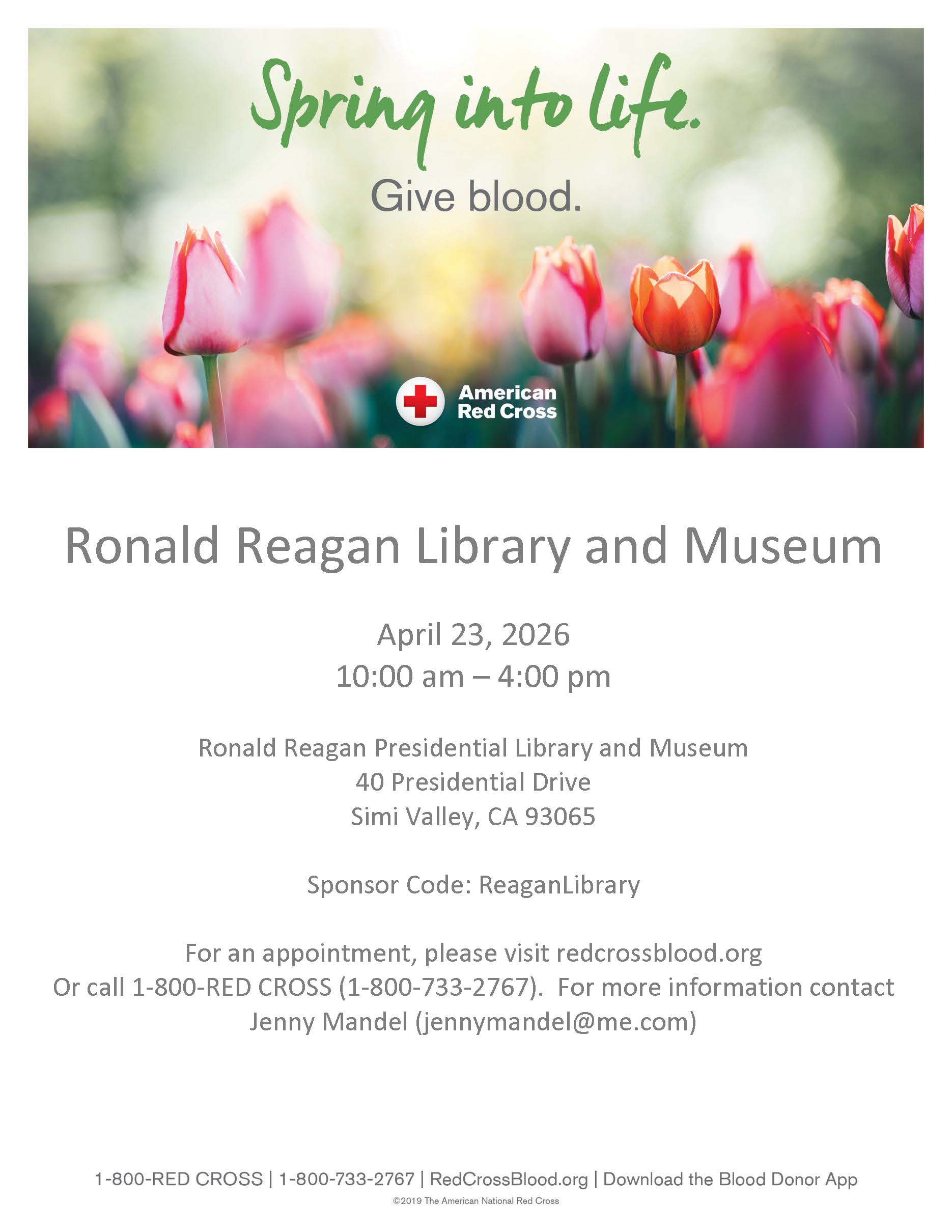 Flyer: Spring into Life: Give Blood