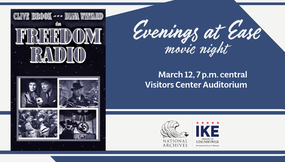 Promo image for the Freedom Radio film screening and discussion event on March 12, 2024.