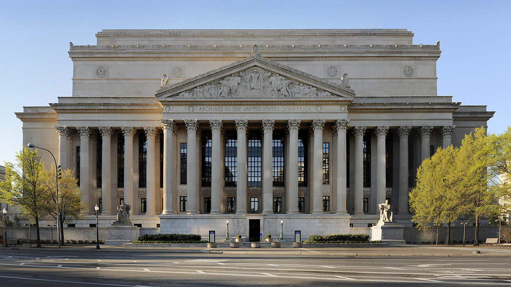 The National Archives in Washington, | National