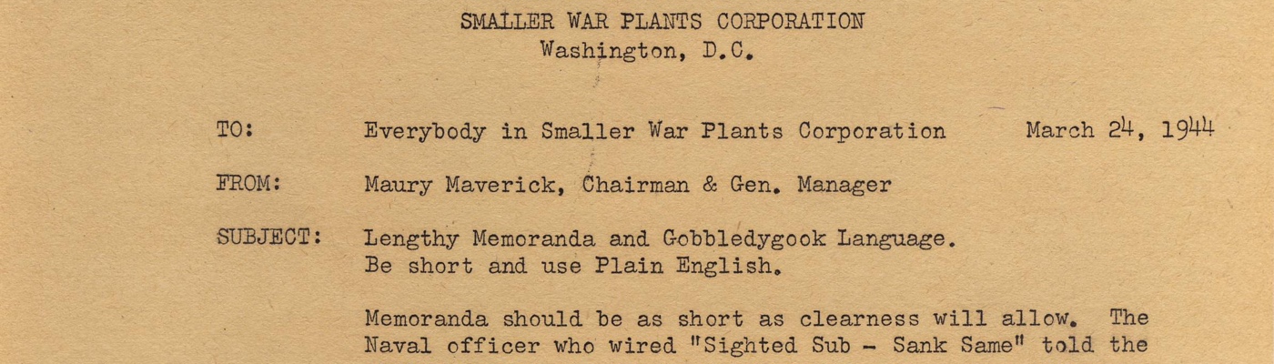 Records of the Smaller War Plants Corporation