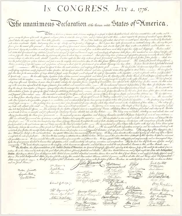The Declaration Of Independence National Archives