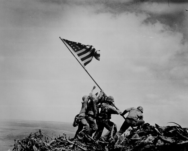 Iwo Jima flag raising WWII