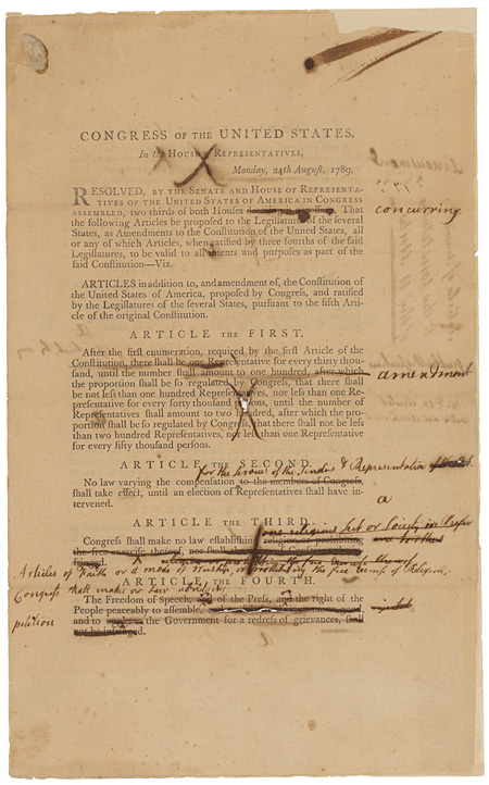 Adquisición flexible Representación Bill of Rights | National Archives