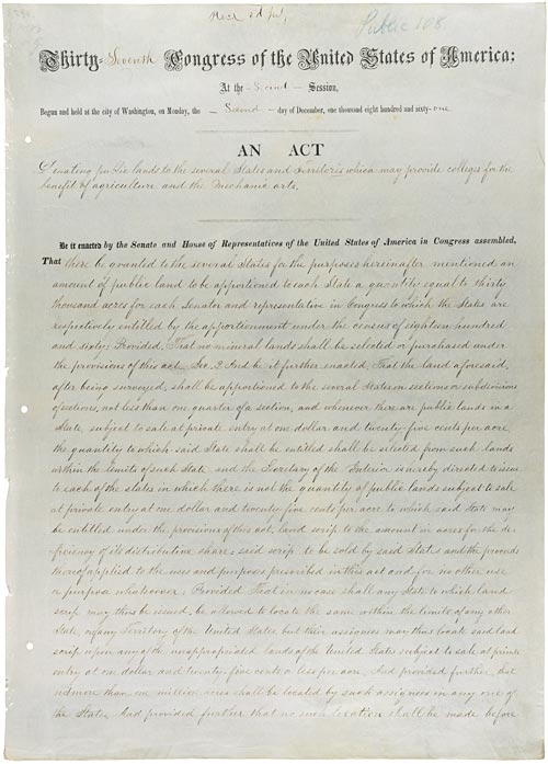 morrill act of 1890