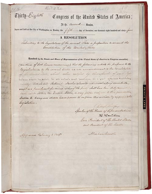 the thirteenth amendment was ratified on december 18 1899