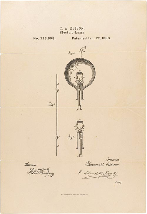 Thomas Edison S Patent Application For