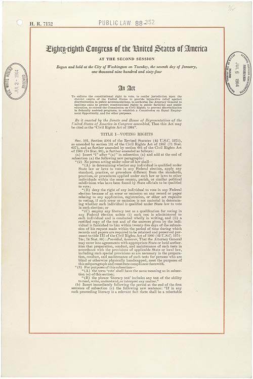 civil rights act of 1964 document