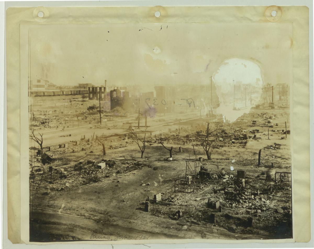 Tulsa, OK, after destruction of Black Wall Street