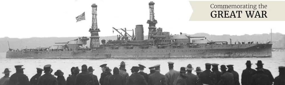 The leader Arizona passing 96th Street Pier in great naval review at New York City. 165-WW-334A(4A); National Archives Identifier 533700