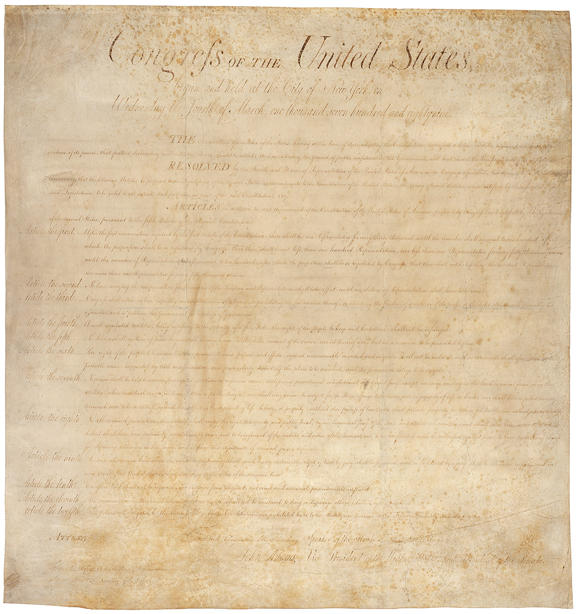 Original Bill of Rights