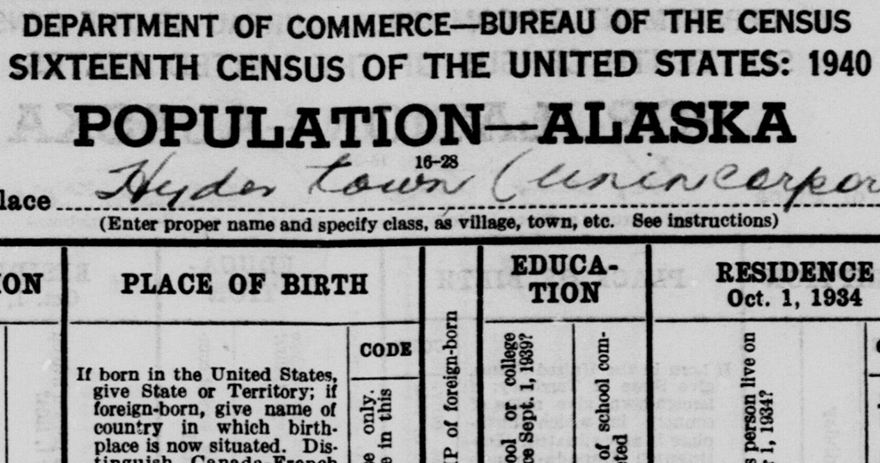 1940 census header