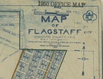 Detail of enumeration district map for Flagstaff, AZ