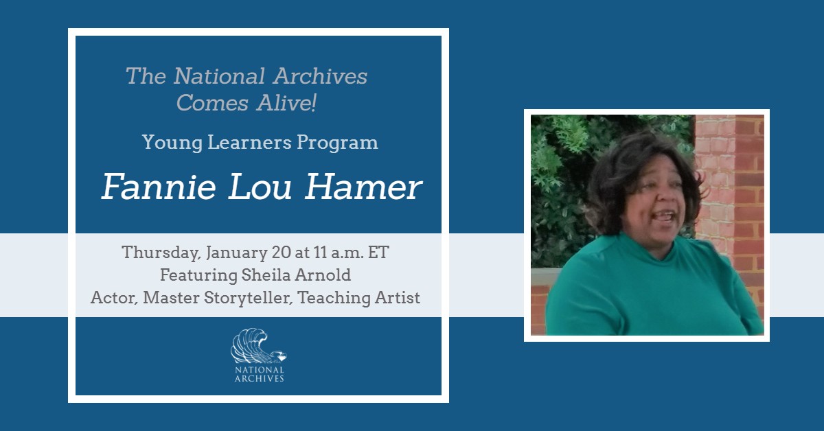 Flyer for Young Learners program: Meet Fannie Lou Hamer