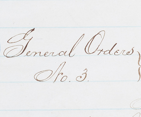 Detail of General Order No. 3